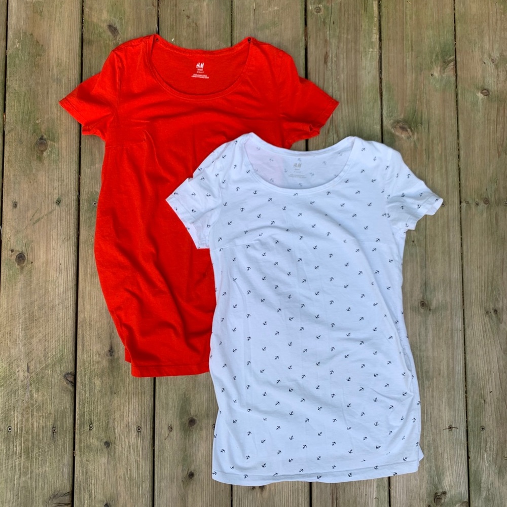 2 Pack H&M Mama Maternity TShirts